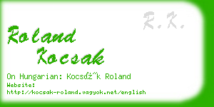 roland kocsak business card